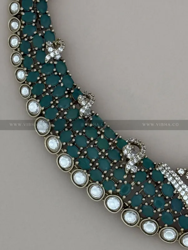 Green_Premium_Metal_Necklace_Set_For_Women