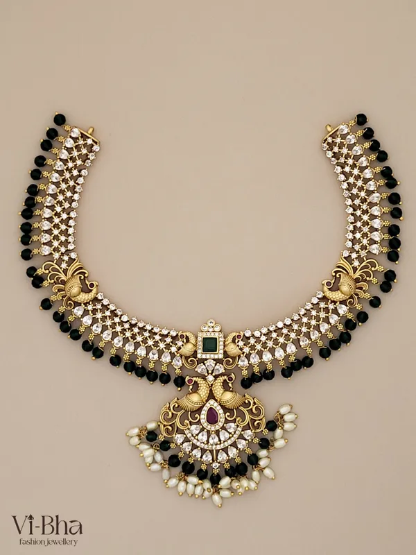 Green_Premium_Metal_Necklace_Set_For_Women