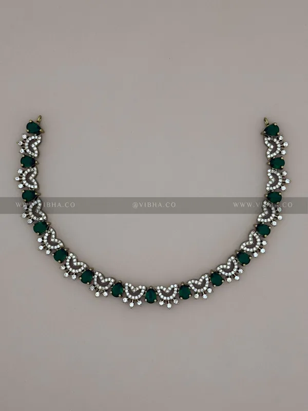 Green_Premium_Metal_Necklace_Set_For_Women