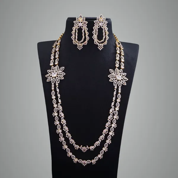 White_Premium_Metal_Necklace_Set_Set_For_Women