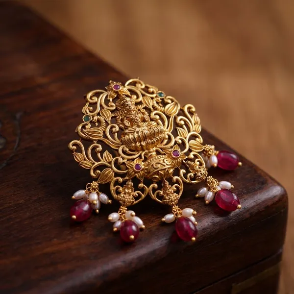 Gold_Premium_Metal_Pendant_Set_For_Women