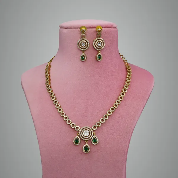 Green_Premium_Metal_Necklace_Set_For_Women