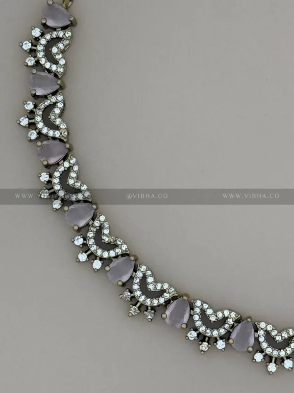 Mint_Pink_Premium_Metal_Necklace_Set_For_Women