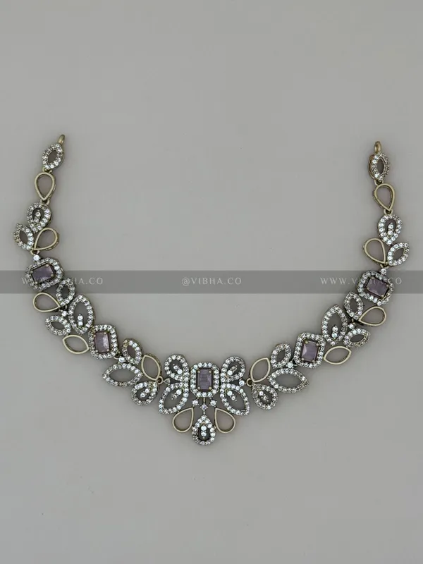 Mint_Pink_Premium_Metal_Necklace_Set_For_Women