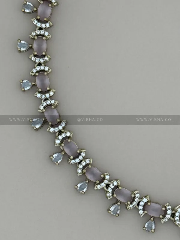 Mint_Pink_Premium_Metal_Necklace_Set_For_Women
