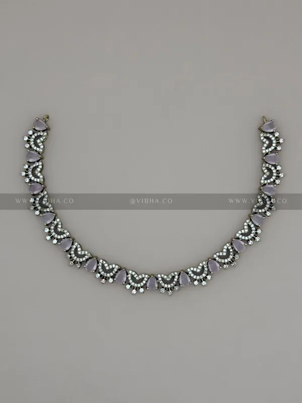 Mint_Pink_Premium_Metal_Necklace_Set_For_Women