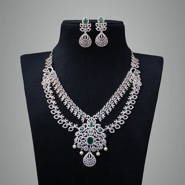 Green_Premium_Metal_Necklace_Set_For_Women