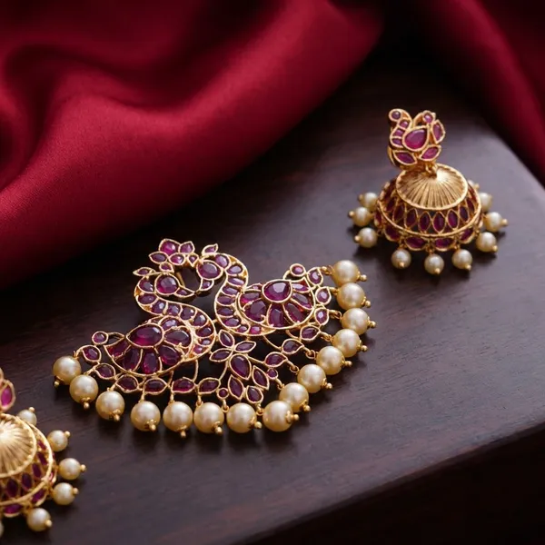 Ruby_Premium_Metal_Pendant_Set_For_Women