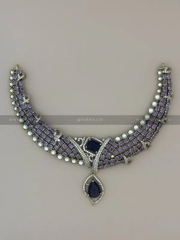 Violet_Premium_Metal_Necklace_Set_For_Women