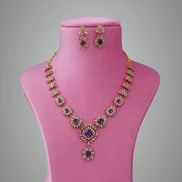 Violet_Premium_Metal_Necklace_Set_For_Women