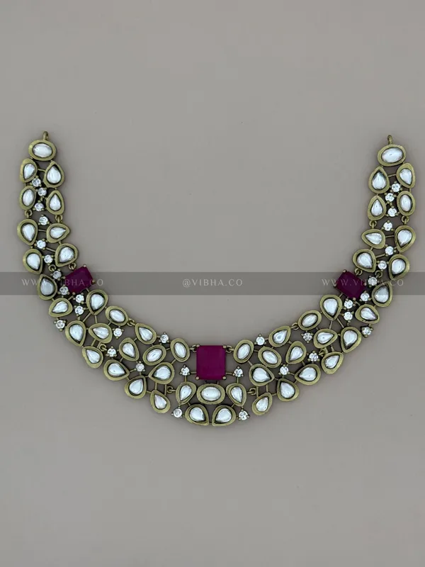 PinkPremium_Metal_Necklace_Set_For_Women
