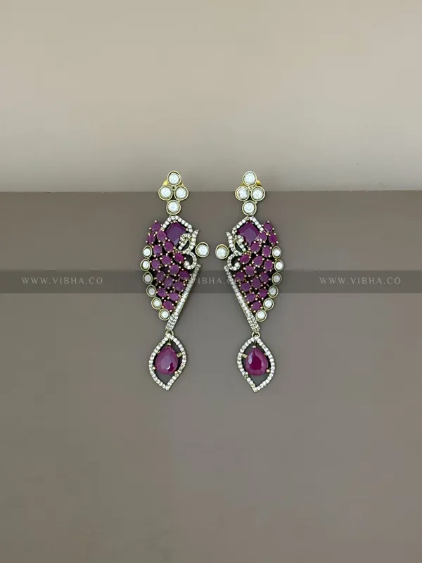 Pink_Premium_Metal_Necklace_Set_For_Women