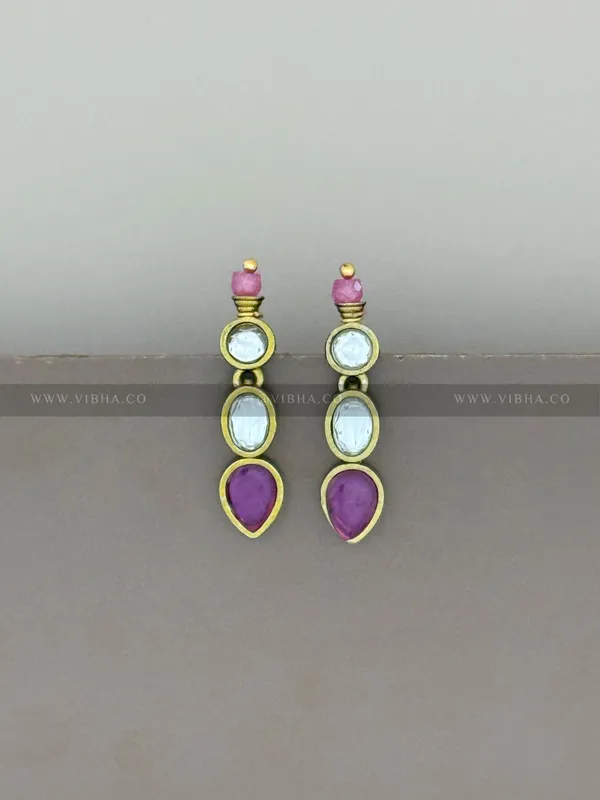 Pink_Premium_Metal_Necklace_Set_For_Women