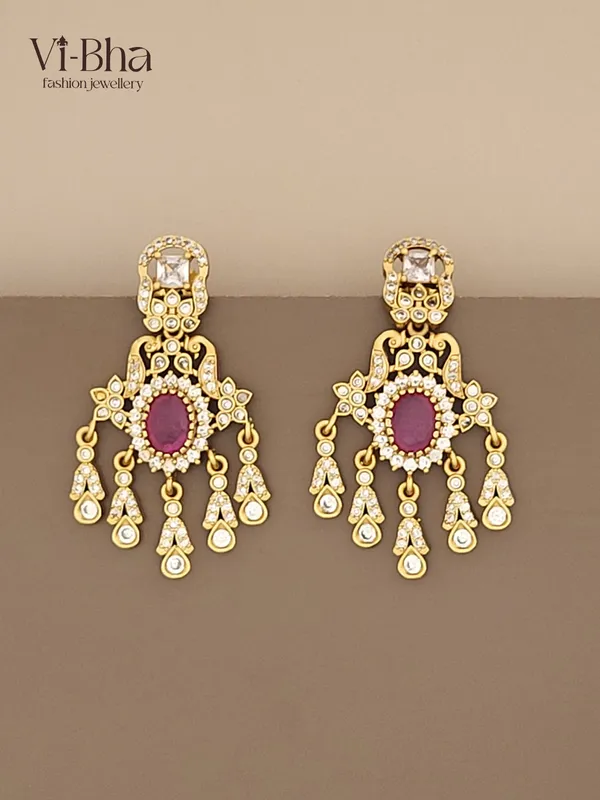 Pink_Premium_Metal_Necklace_Set_For_Women
