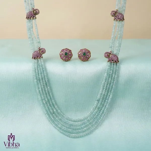 Mint_Green_Premium_Metal_Necklace_Set_Set_For_Women