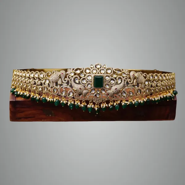 Green_Premium_Metal_Vaddanam_For_Women