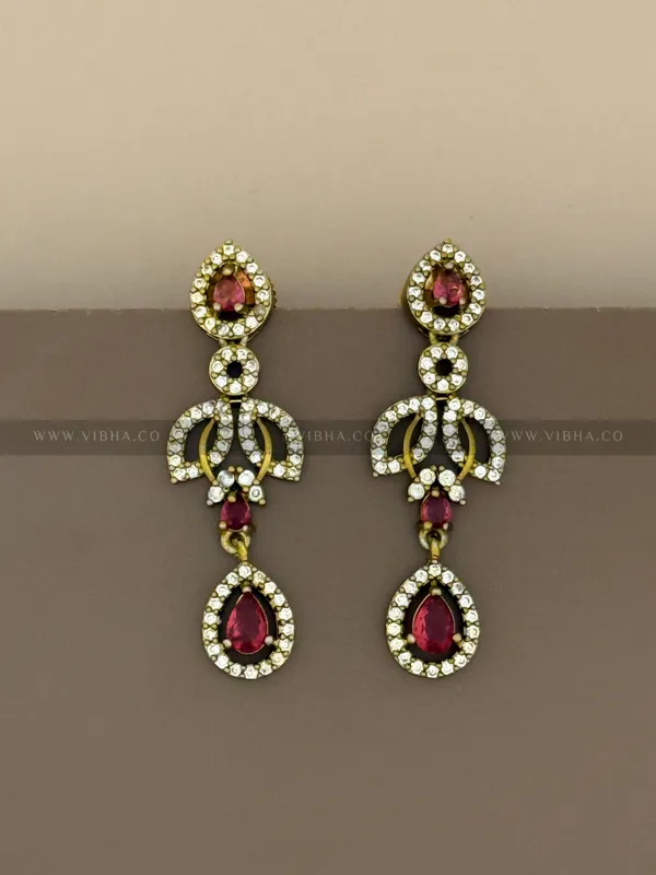 Ruby_Premium_Metal_Double_Step_Necklace_Set_For_Women