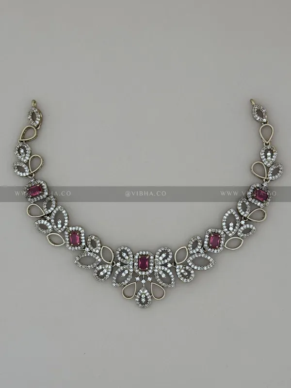 Ruby_Premium_Metal_Necklace_Set_For_Women