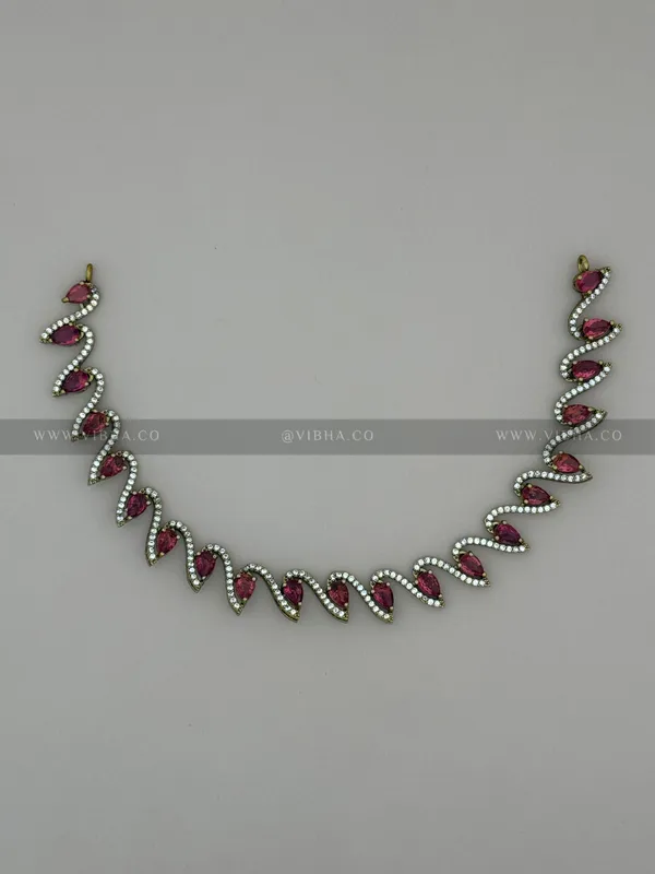 Ruby_Premium_Metal_Necklace_Set_For_Women