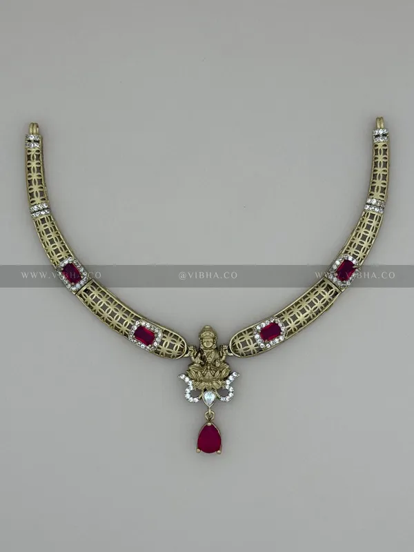 Ruby_Premium_Metal_Necklace_Set_For_Women