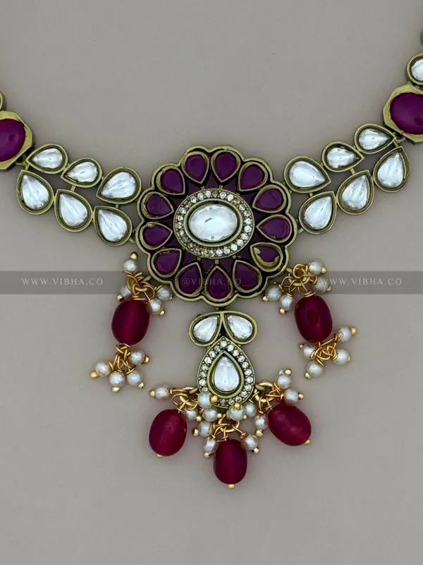 Ruby_Premium_Metal_Necklace_Set_For_Women