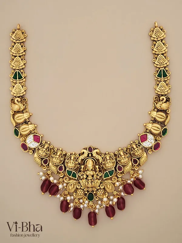 Ruby_Premium_Metal_Necklace_Set_For_Women