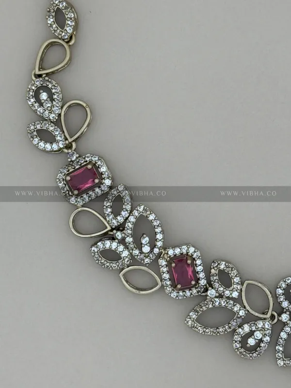 Ruby_Premium_Metal_Necklace_Set_For_Women