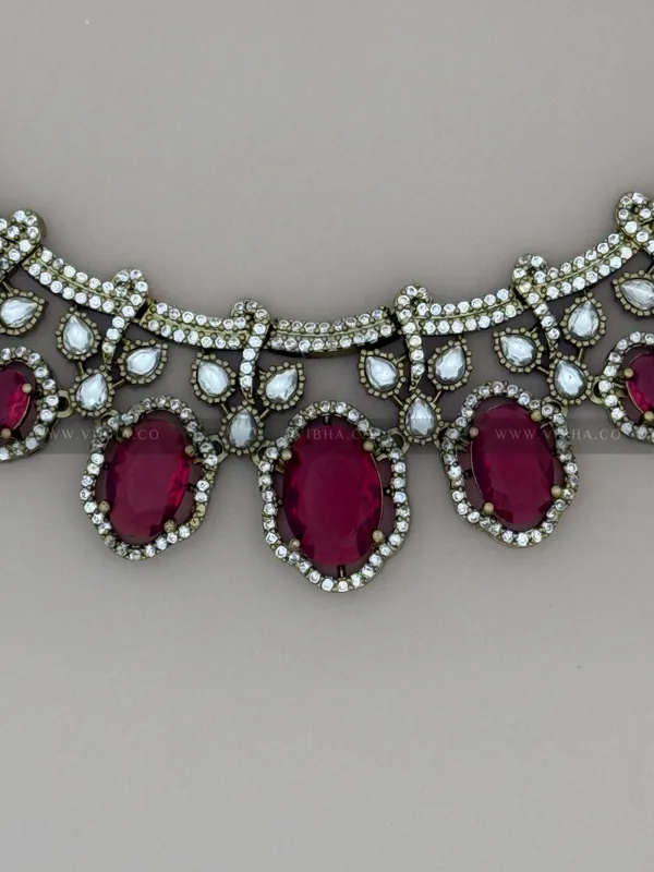 Ruby_Premium_Metal_Necklace_Set_For_Women
