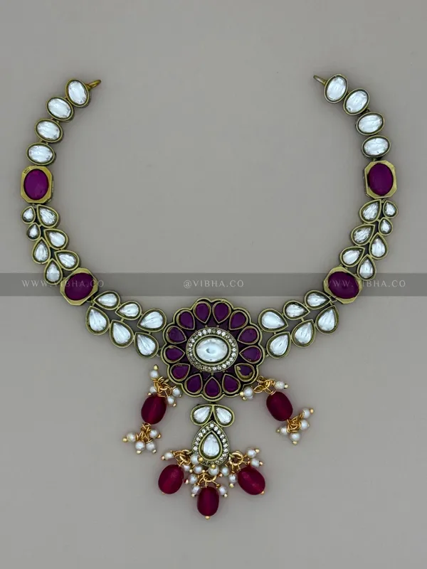 Ruby_Premium_Metal_Necklace_Set_For_Women