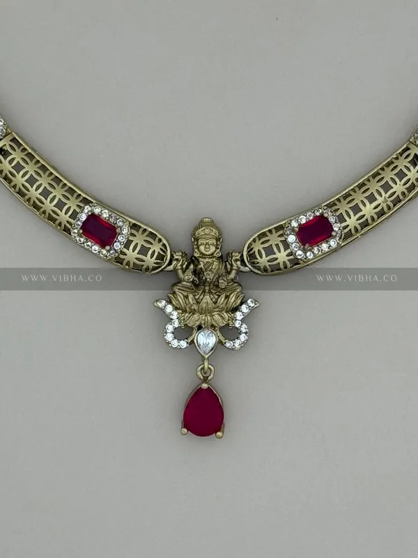 Ruby_Premium_Metal_Necklace_Set_For_Women