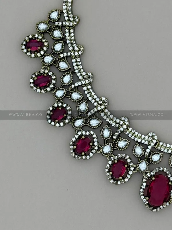 Ruby_Premium_Metal_Necklace_Set_For_Women