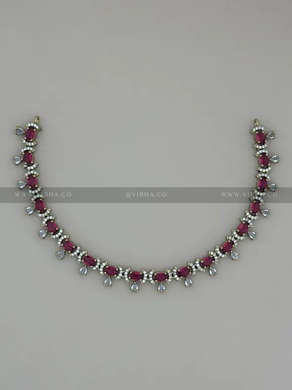 Ruby__Premium_Metal_Necklace_Set_For_Women