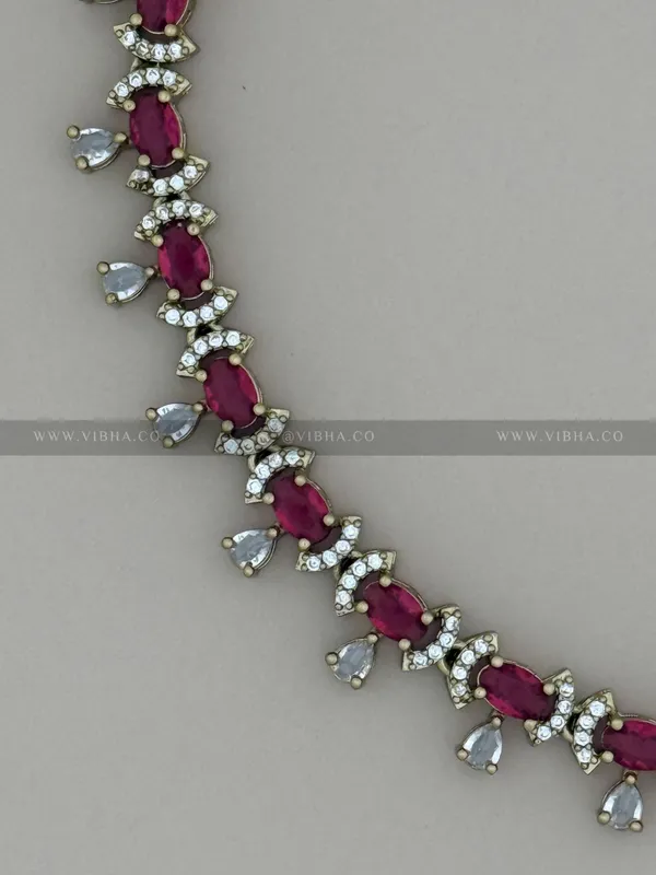 Ruby__Premium_Metal_Necklace_Set_For_Women