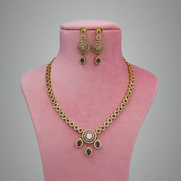 Violet_Premium_Metal_Necklace_Set_For_Women