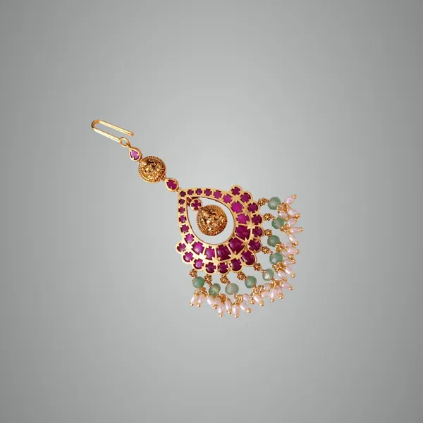 Green_Premium_Metal_Maang_Tikka_For_Women