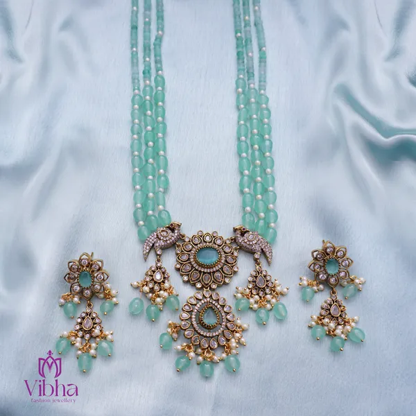 Mint_Green_Premium_Metal_Necklace_Set_For_Women