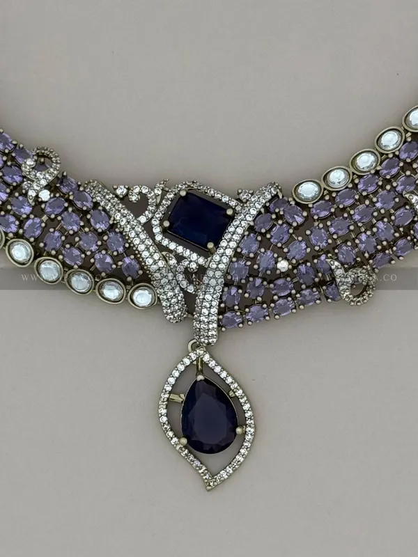Violet_Premium_Metal_Necklace_Set_For_Women