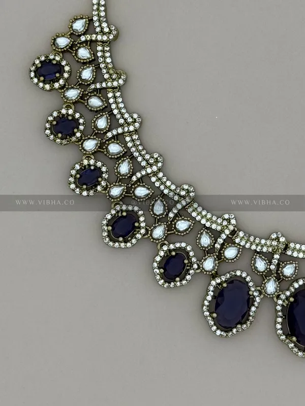 Violet__Premium_Metal_Necklace_Set_For_Women