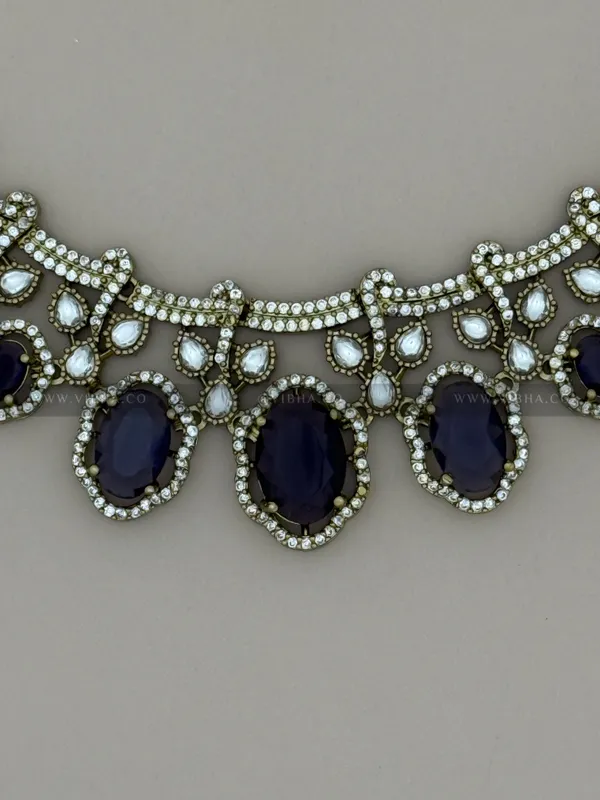 Violet__Premium_Metal_Necklace_Set_For_Women