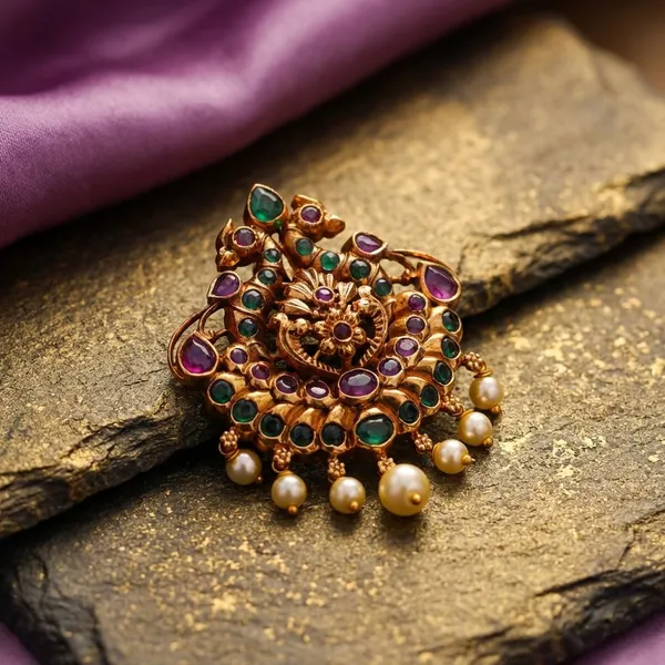 Gold_Premium_Metal_Pendant_Set_For_Women