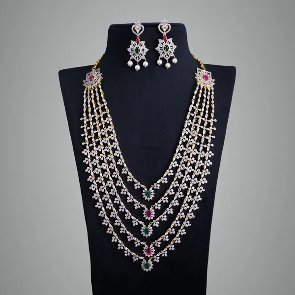Silver_Premium_Metal_Necklace_Set_Set_For_Women