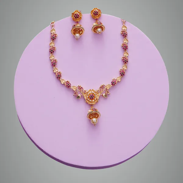 Ruby_Premium_Metal_Necklace_Set_For_Women