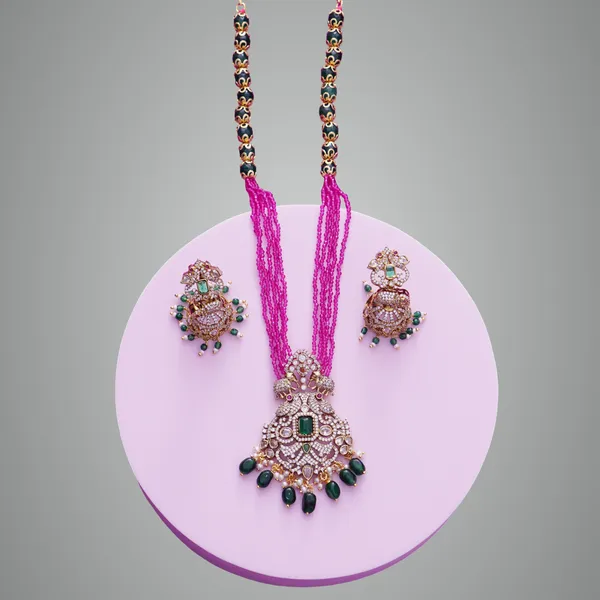 Green_Premium_Metal_Necklace_Set_Set_For_Women
