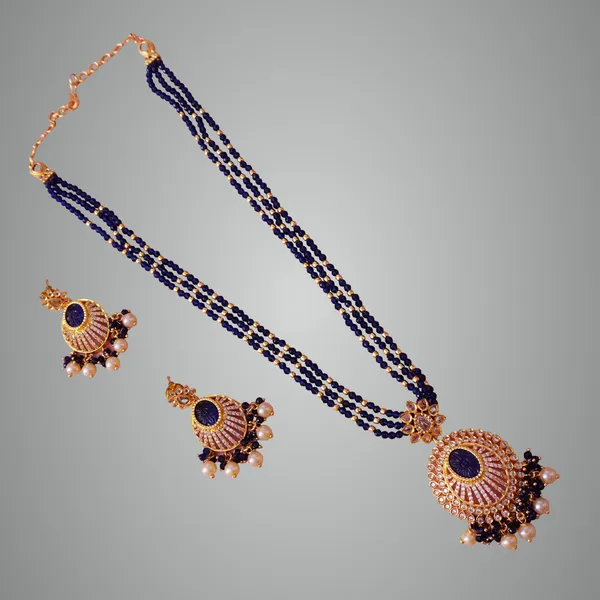 Dark_Blue_Premium_Metal_Necklace_Set_For_Women