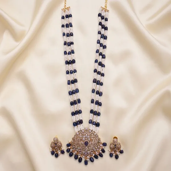 Dark_Blue_Premium_Metal_Necklace_Set_For_Women
