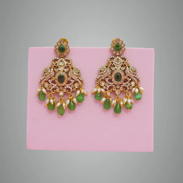Green_Premium_Metal_Ear_Ring_For_Women