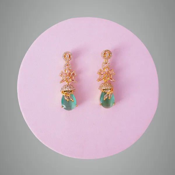 Mint_Green_Premium_Metal_Ear_Ring_For_Women
