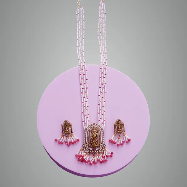 Ruby_Premium_Metal_Necklace_Set_Set_For_Women