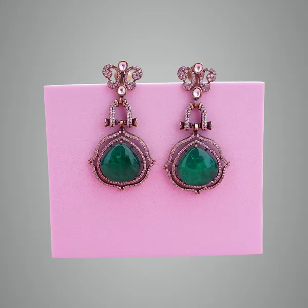 Green_Premium_Metal_Ear_Ring_For_Women