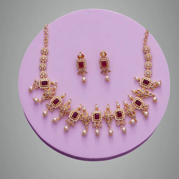 Ruby_Premium_Metal_Necklace_Set_For_Women